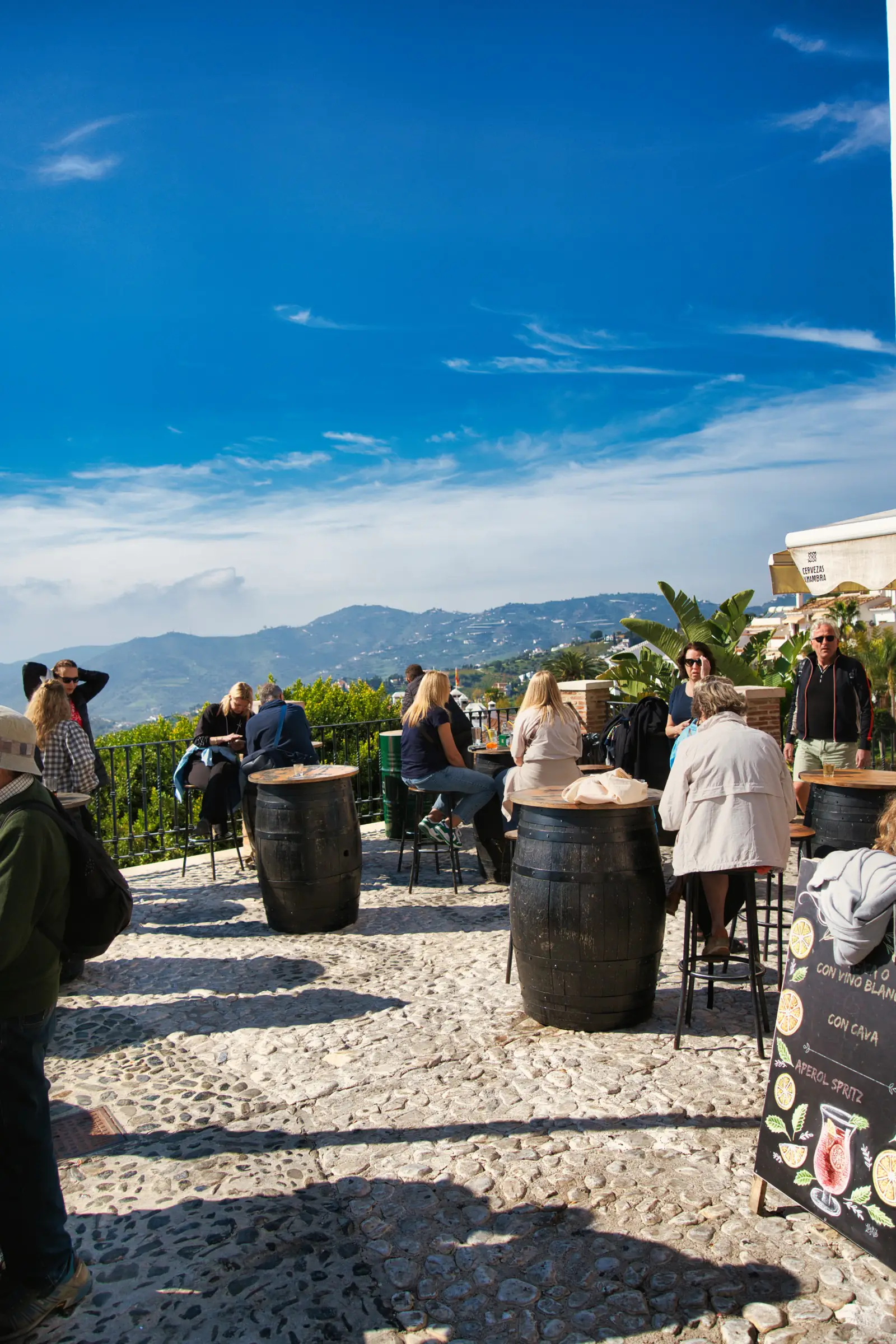 Restaurant terrace with views