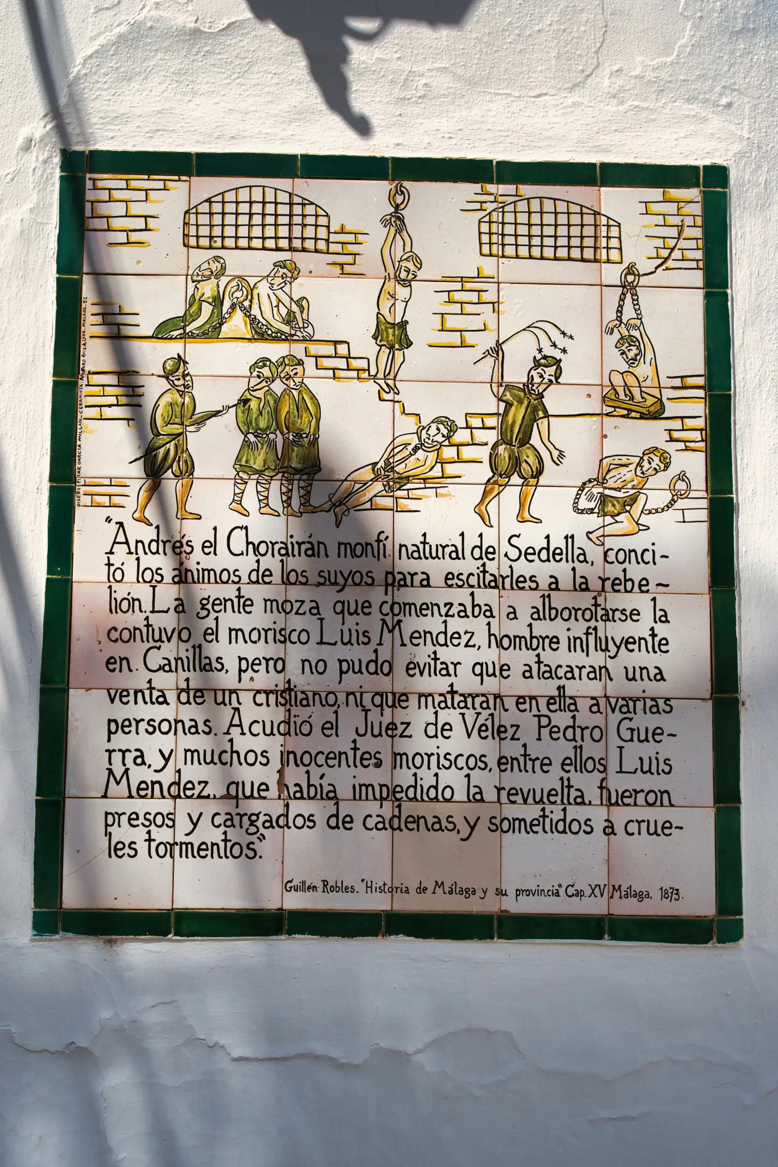 Ceramic tile mural on a Frigiliana wall