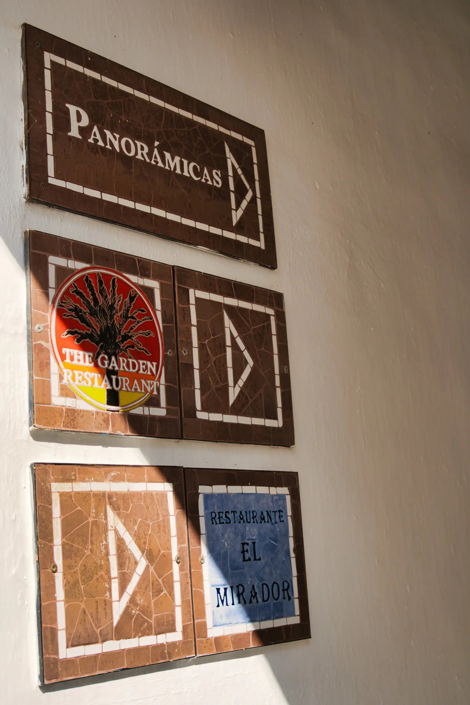 Historic tiles along the walking route