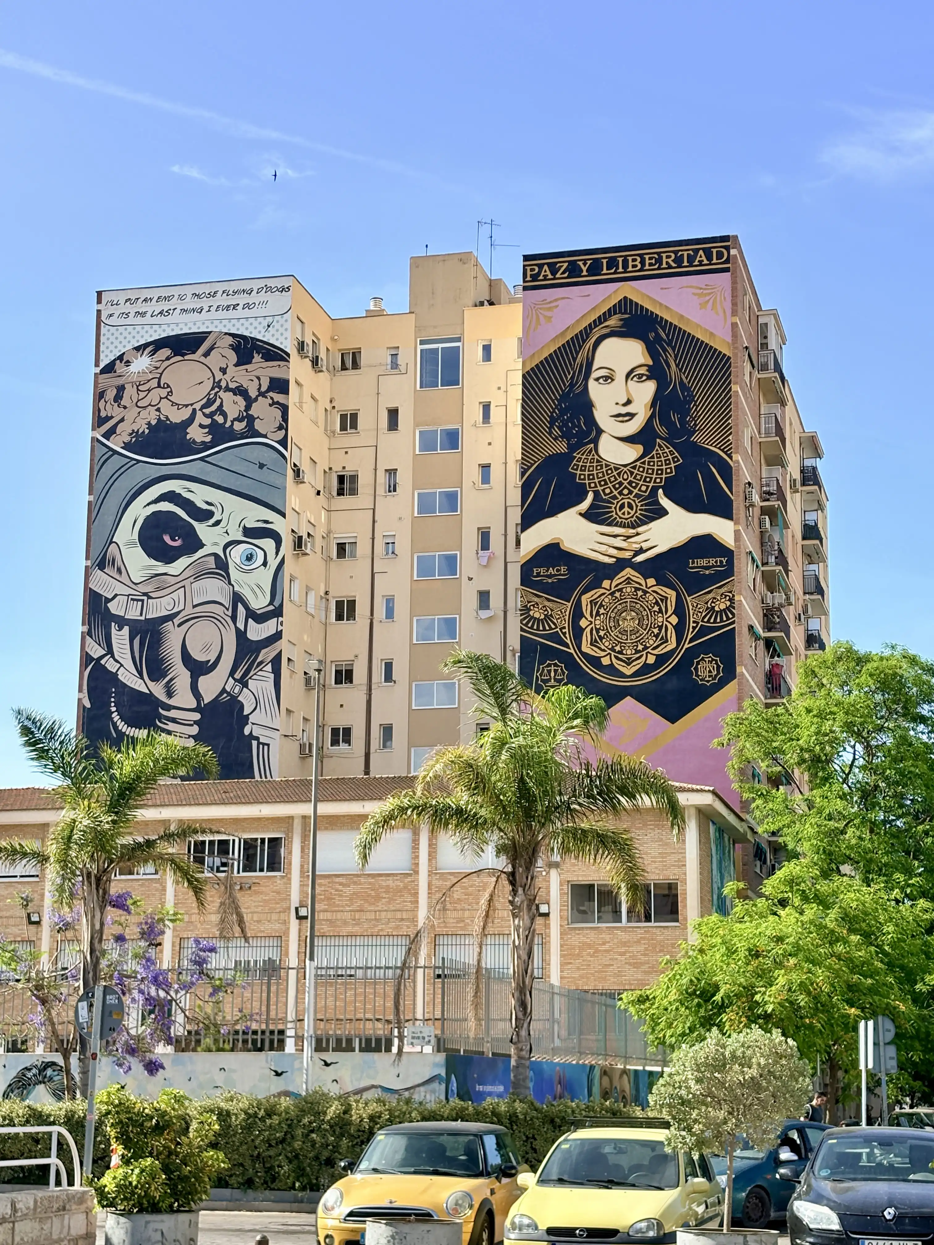 Graffiti mural on a wall in Soho arts district Malaga