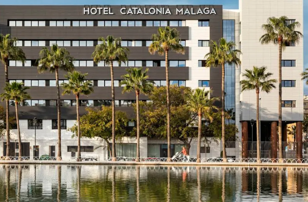 Hotel Catalonia Malaga modern hotel on La Misericordia beach with pool and seafront views