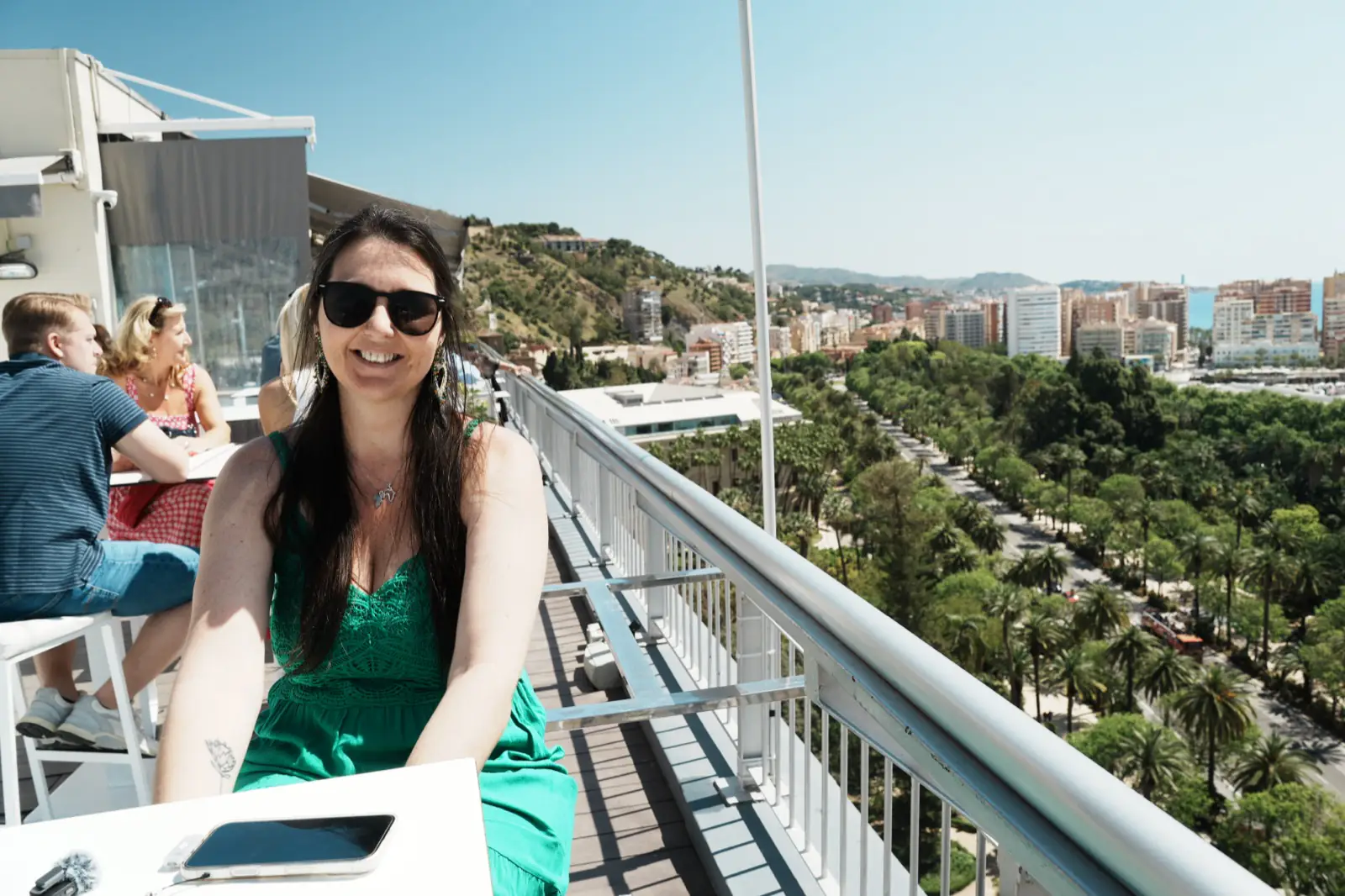 A selfie at the AC Marriott rooftop bar.
