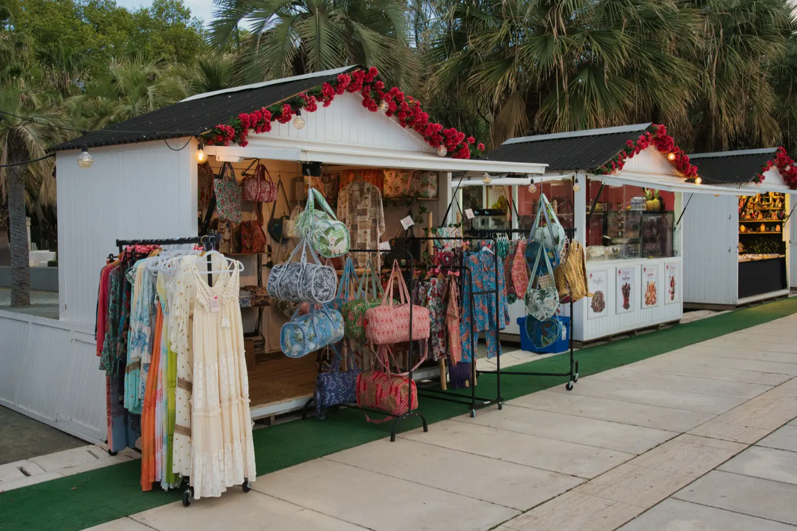 Market stalls in Malaga city centre