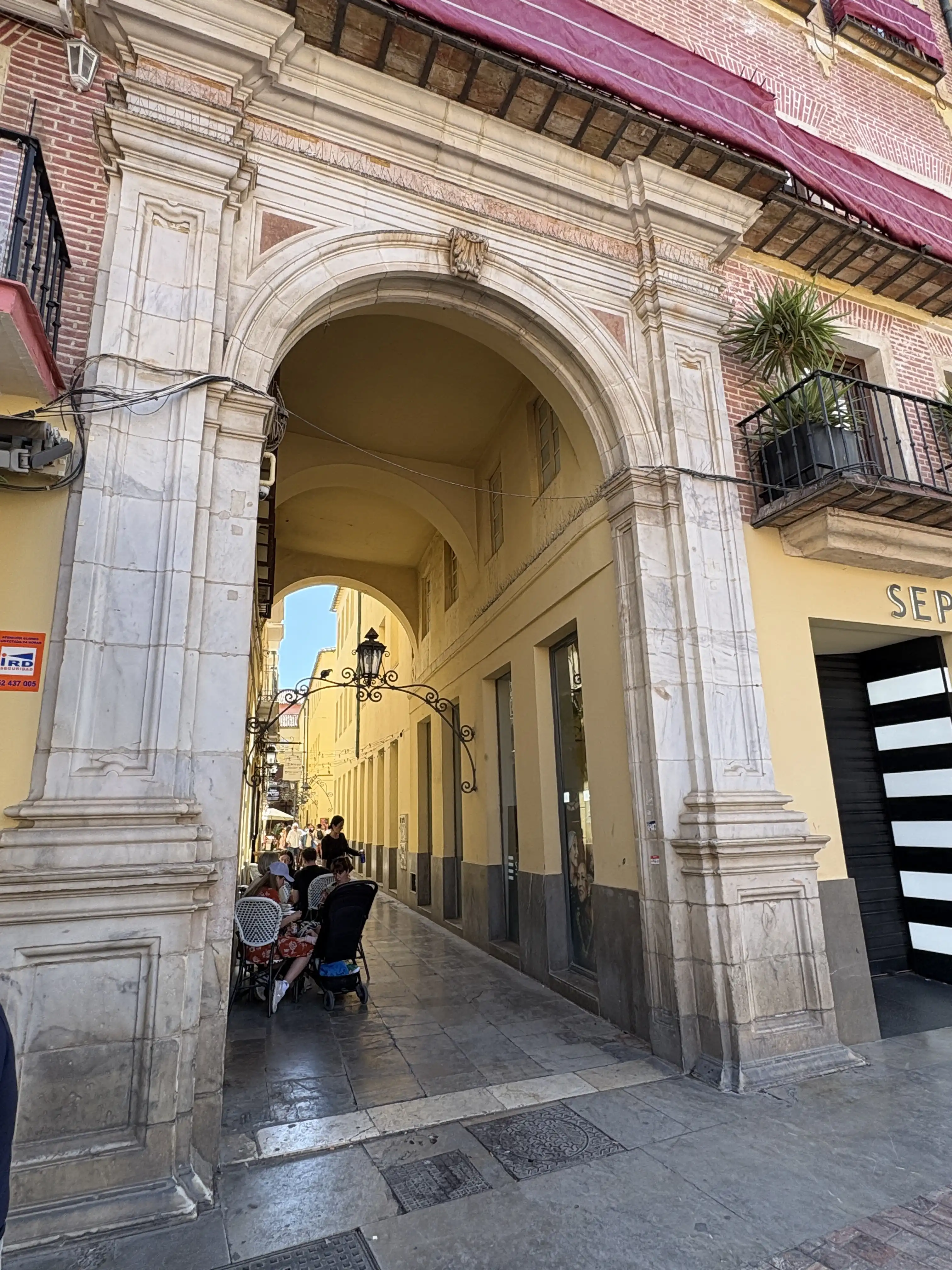 The historic centre of Malaga with pedestrianised streets