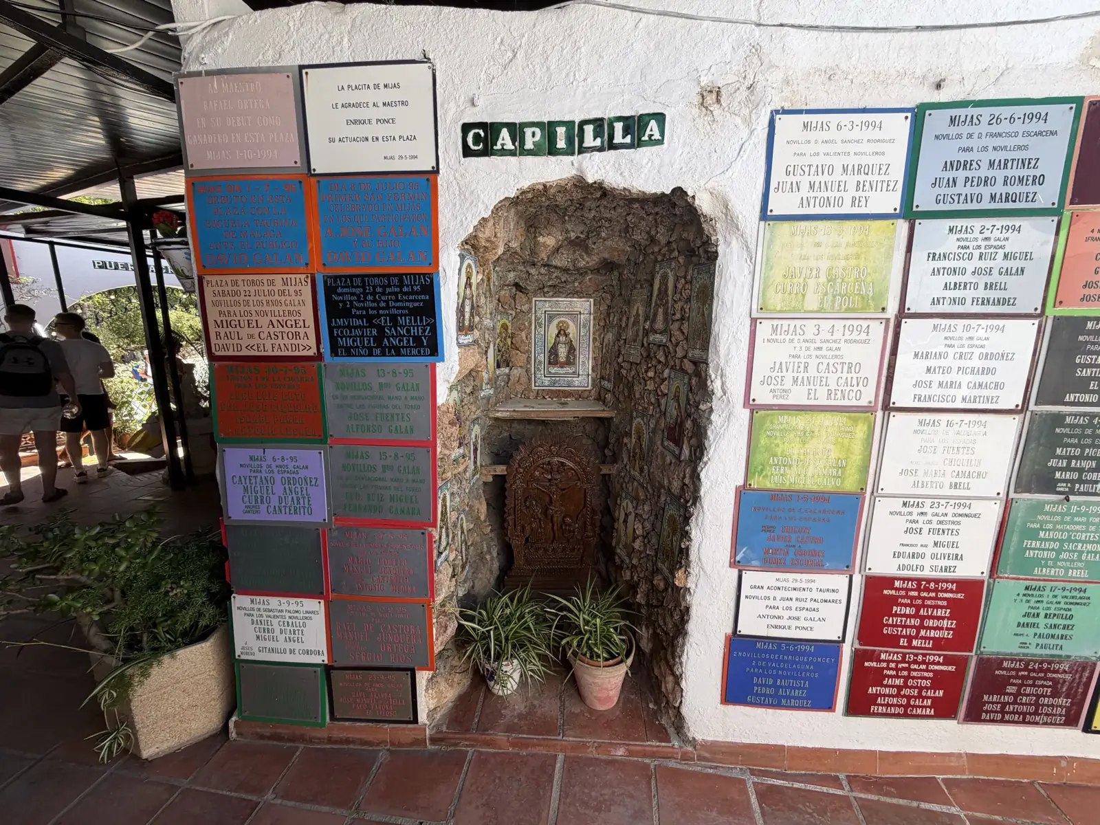The small chapel inside the Mijas Pueblo bullring where matadors prayed before fights
