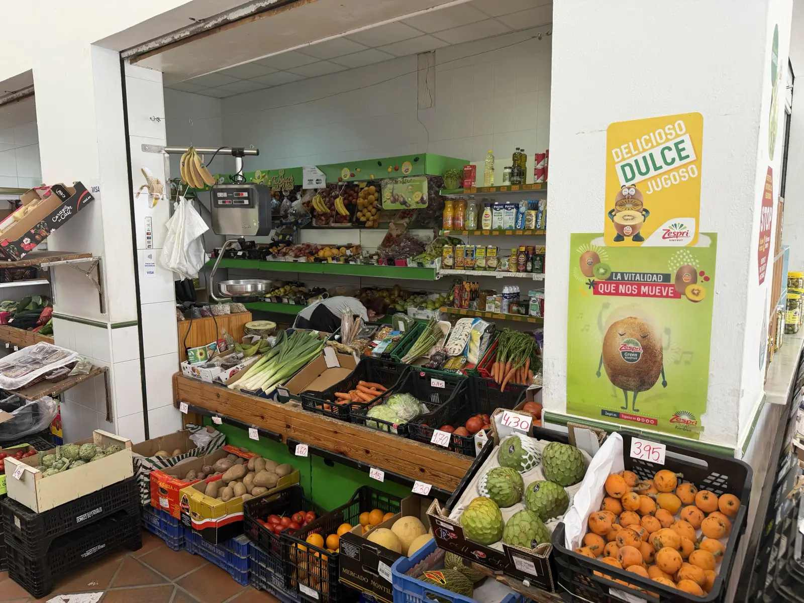 Fresh produce inside the Mercado Municipal in Mijas Pueblo