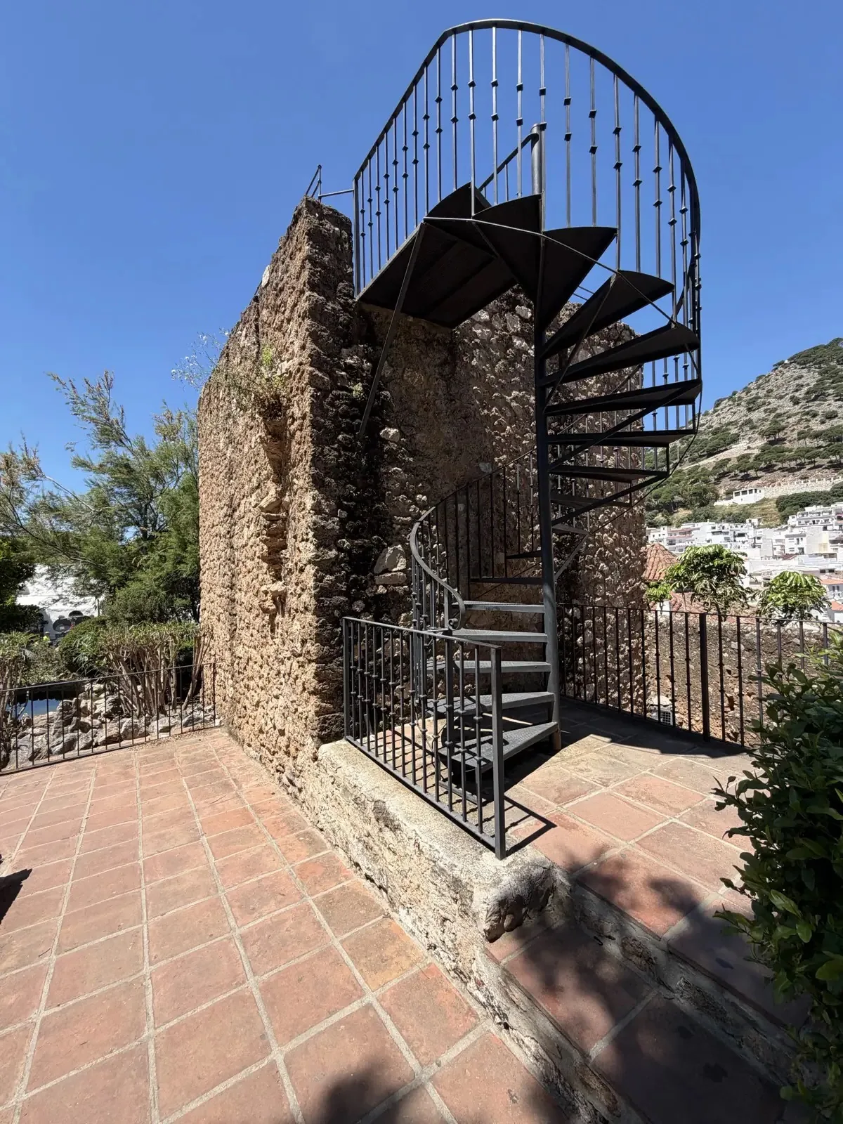Side view of the observation tower in Mijas Pueblo