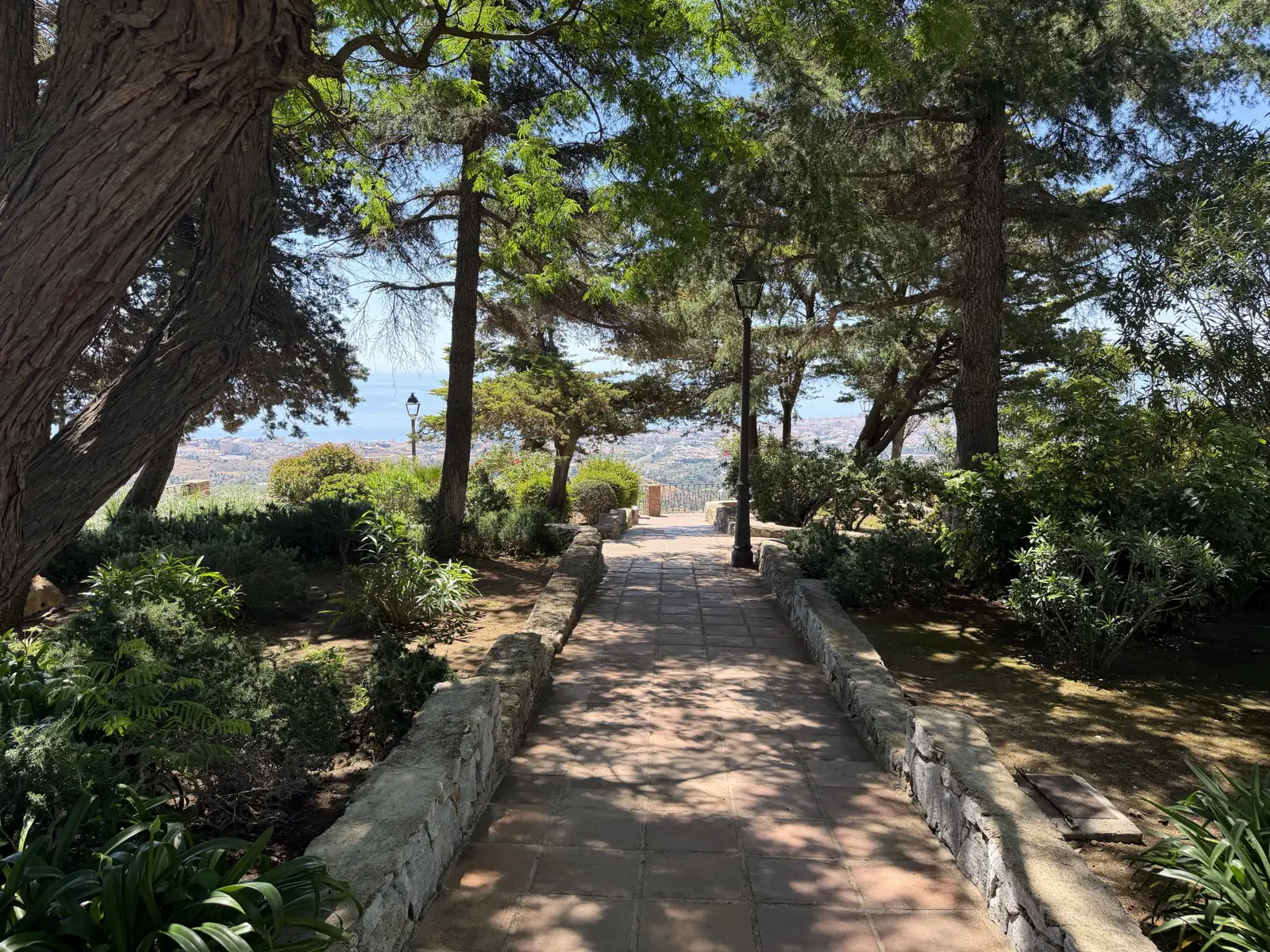 Gardens along the Paseo de la Muralla in Mijas Pueblo