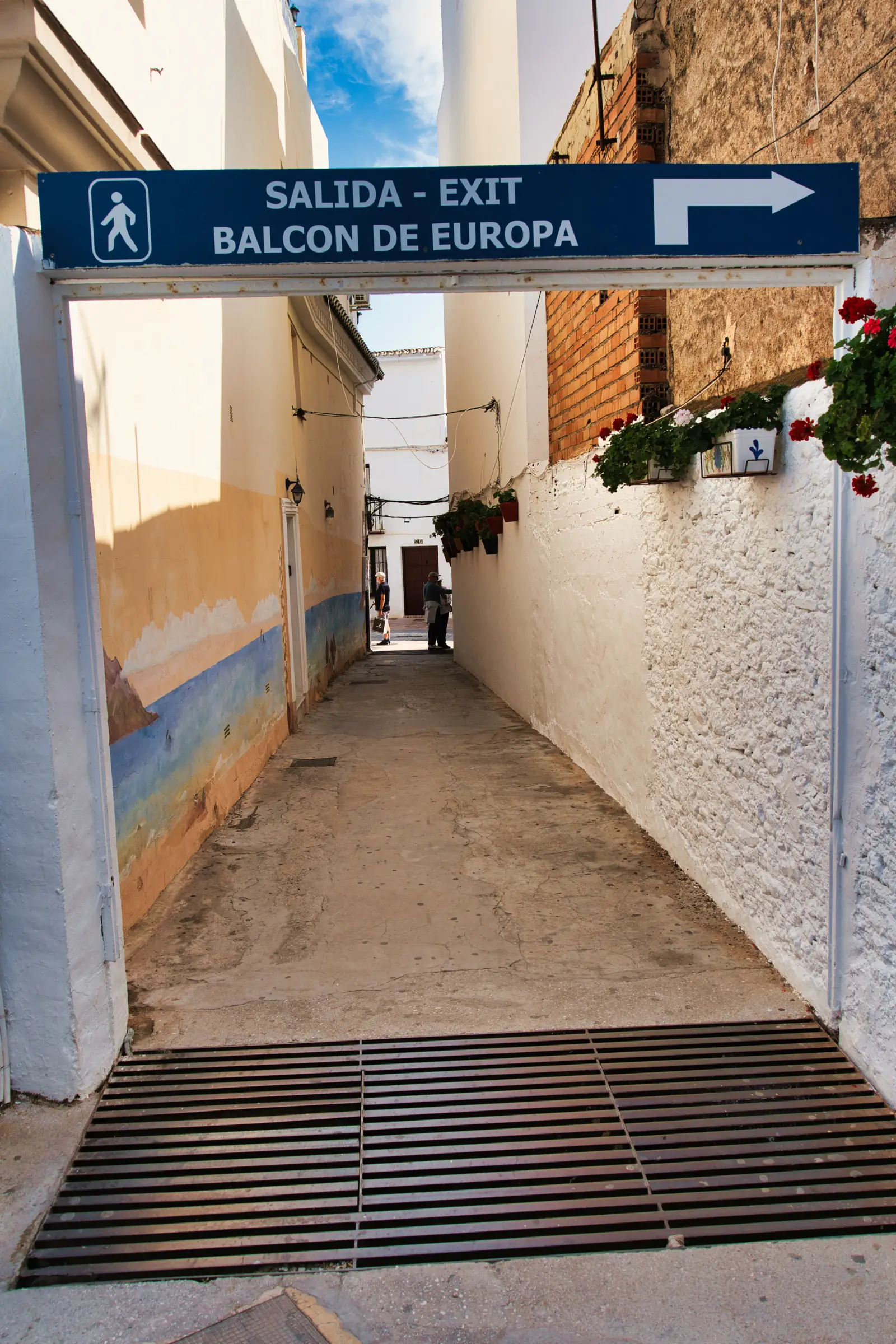 Nerja parking exit sign.
