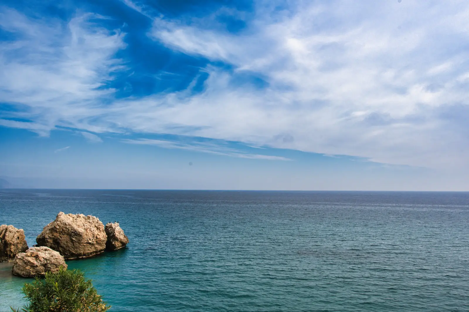Wide ocean view from Nerja cliffs