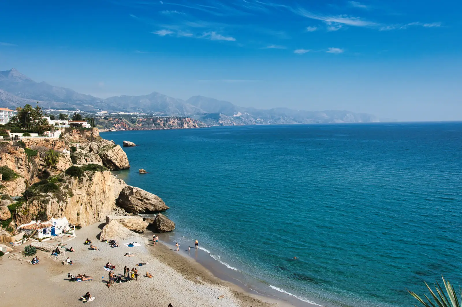 Playa de Calahonda cove in Nerja below the Balcón de Europa