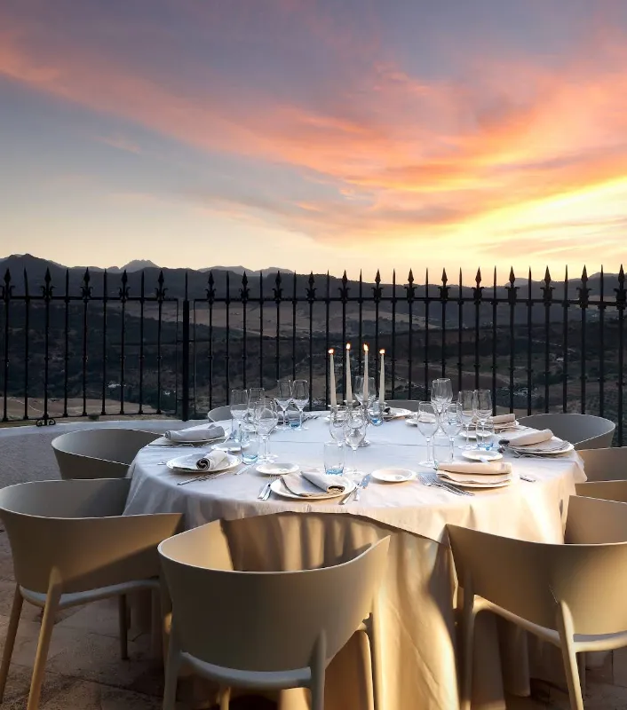 Abades Ronda restaurant with gorge views