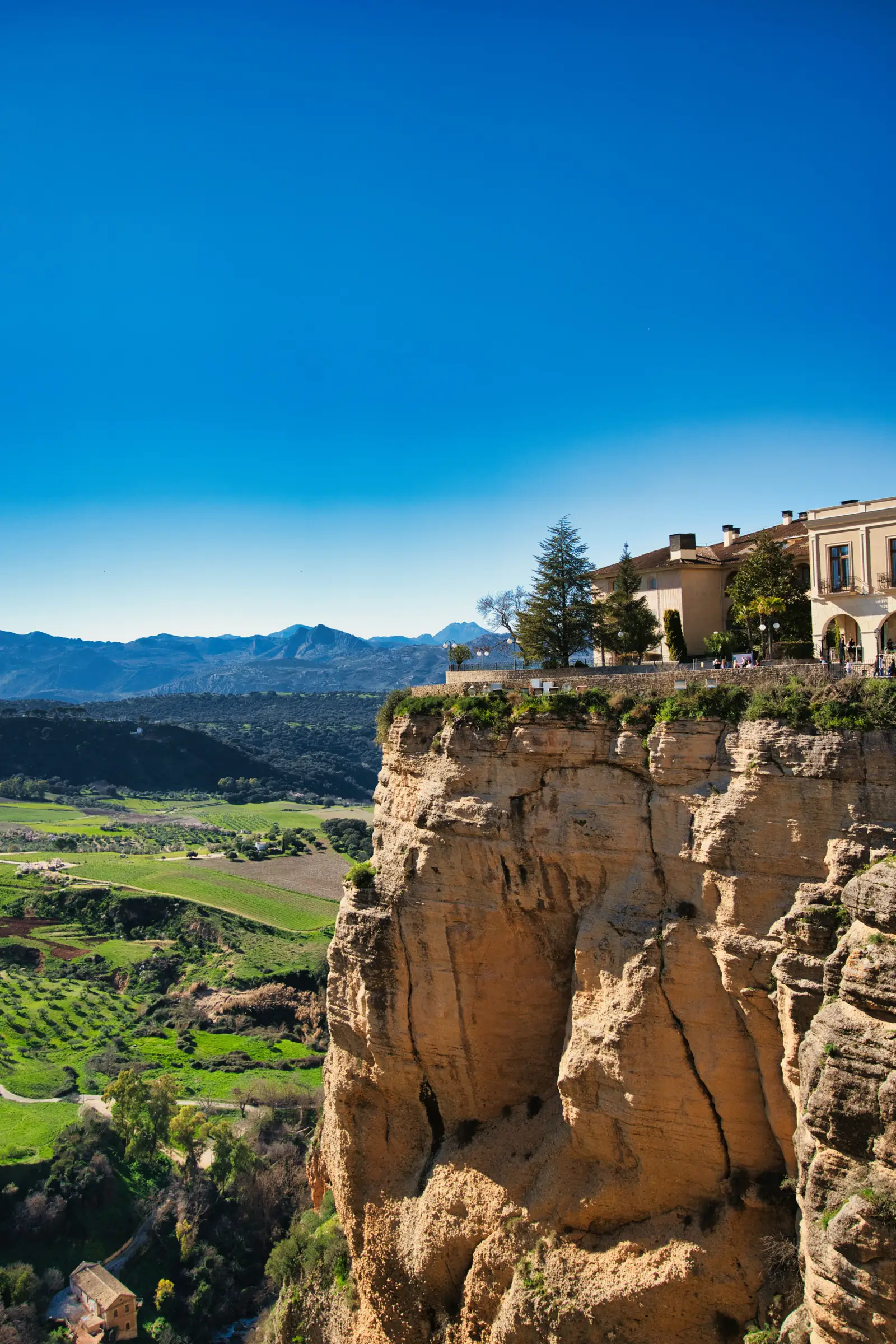Ronda gorge viewpoint with valley beyond