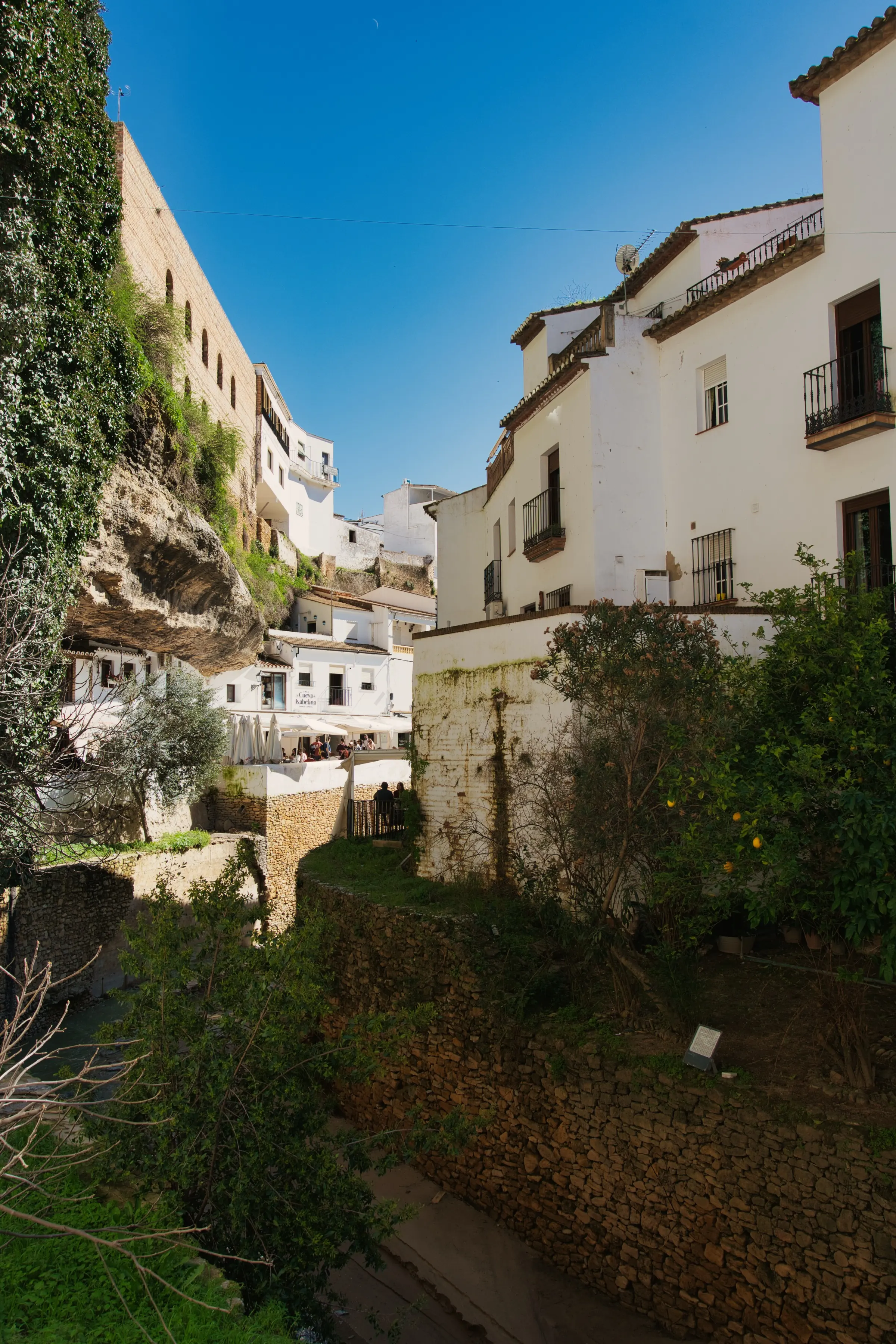 Rock overhang above the street in Setenil