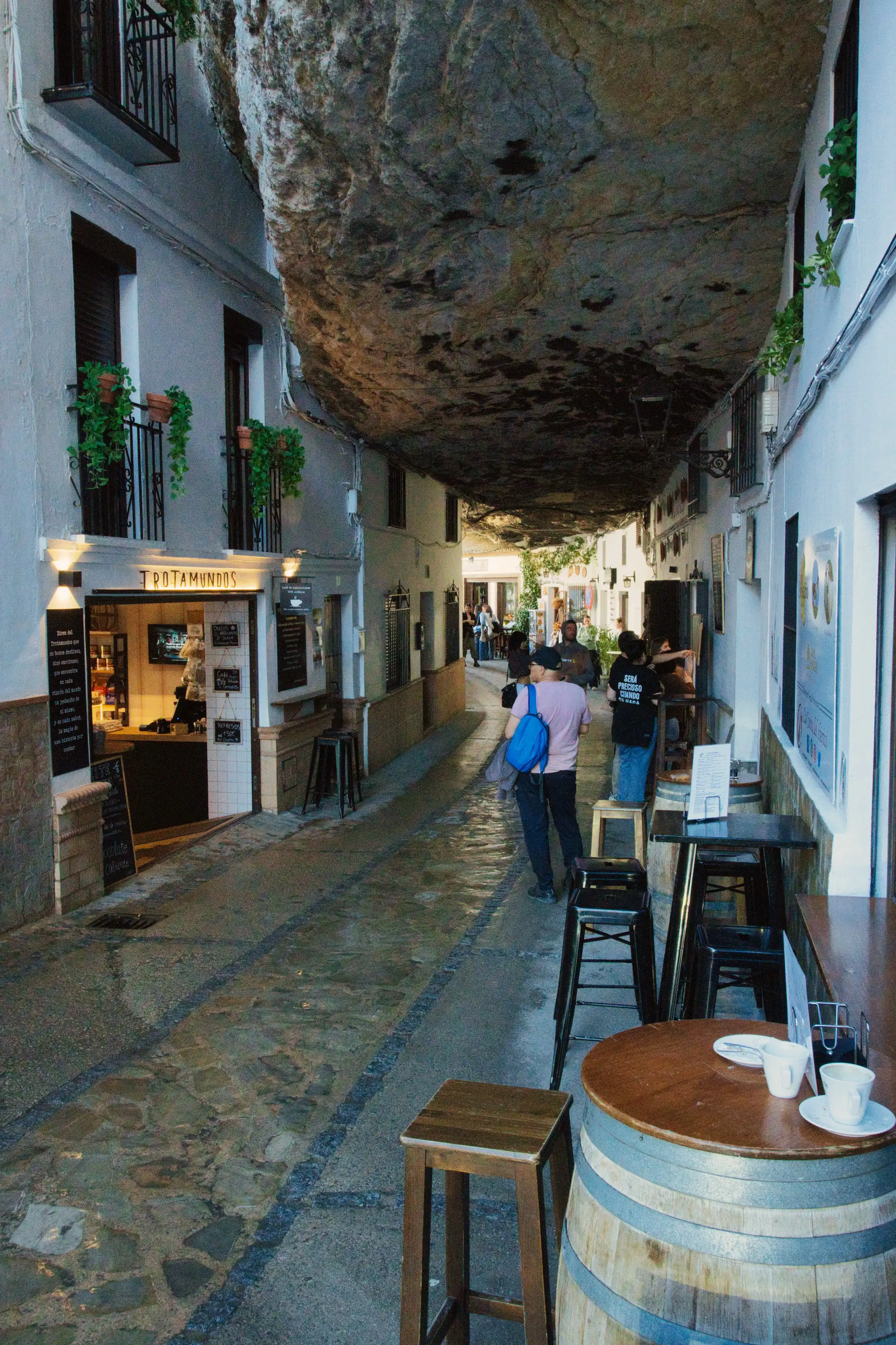 Setenil cave street from above