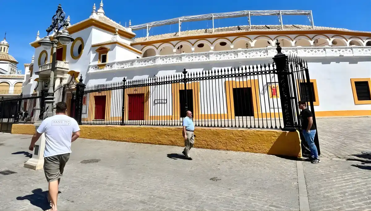 The Plaza de Toros bullring exterior in Seville