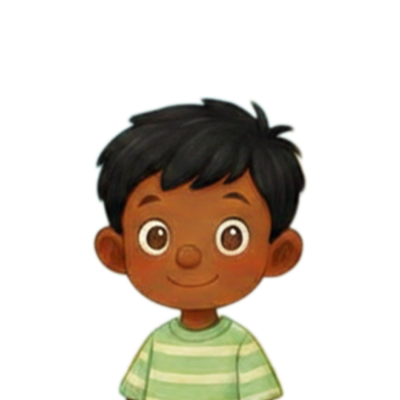 Boy character - dark skin, black hair
