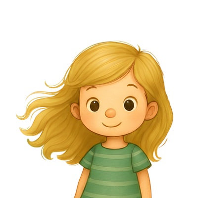 Girl character - light skin, blonde hair